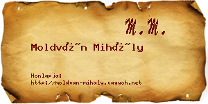 Moldván Mihály névjegykártya
