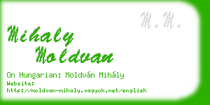 mihaly moldvan business card